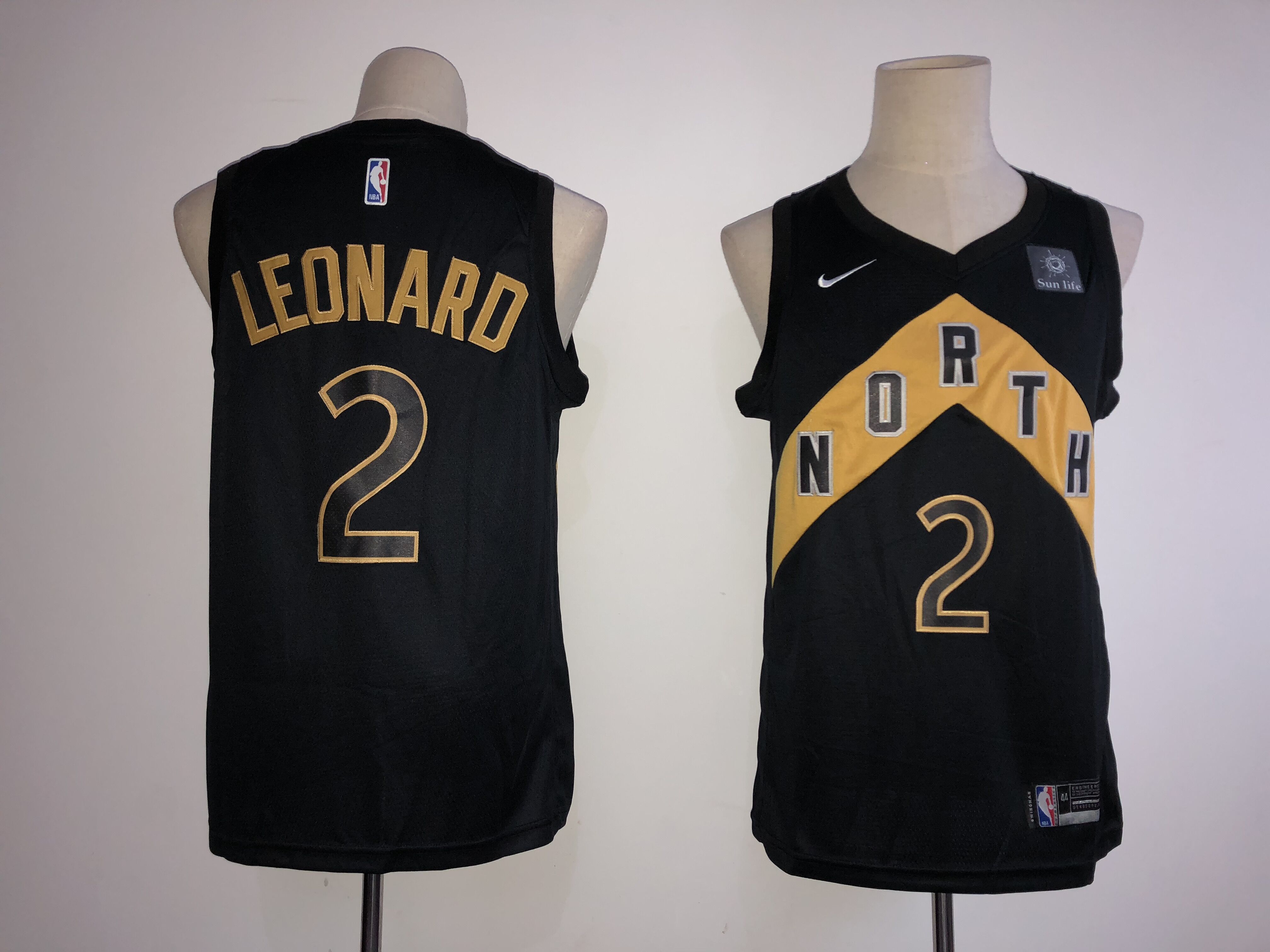 Men Toronto Raptors 2 Leonard Black City Edition Nike NBA Jerseys